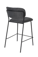 Black Dark Gray Upholstered Counter Stools (2) | DF Jolien | DutchFurniture.com