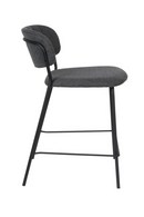 Black Dark Gray Upholstered Counter Stools (2) | DF Jolien | DutchFurniture.com
