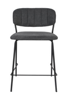 Black Dark Gray Upholstered Counter Stools (2) | DF Jolien | DutchFurniture.com