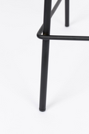 Black Dark Gray Upholstered Counter Stools (2) | DF Jolien | DutchFurniture.com