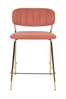 Gold Pink Upholstered Counter Stools (2) | DF Jolien | DutchFurniture.com
