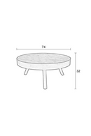 Round Teak Coffee Table - L | DF Suri | DutchFurniture.com