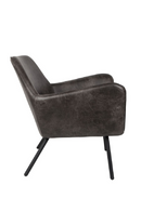 Gray Leather Accent Chair | DF Bon | DutchFurniture.com