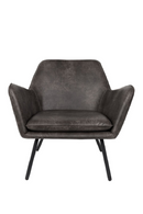 Gray Leather Accent Chair | DF Bon | DutchFurniture.com