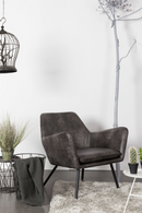 Gray Leather Accent Chair | DF Bon | DutchFurniture.com