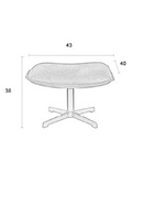 Leather Modern Stool | DF John | Dutchfurniture.com