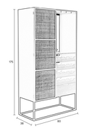 Rattan Webbing Wine Cabinet | DF Guuji | Dutchfurniture.com