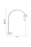 Brushed Metal Arched Floor Lamp | DF Bow | Dutchfurniture.com