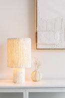 White Cotton Table Lamp | DF Arjun | Dutchfurniture.com