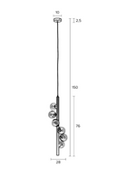 Spiral Glass Orbs Pendant Lamp | DF Monica | Dutchfurniture.com