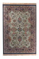 Green Fringe Area Rug 5' x 7'5" | DF Raz | DutchFurniture.com