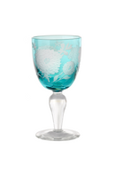 Sandblasted Multi-Colored Wine Glass | Pols Potten Peony | Dutchfurniture.com