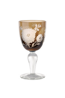 Sandblasted Multi-Colored Wine Glass | Pols Potten Peony | Dutchfurniture.com