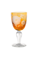 Sandblasted Multi-Colored Wine Glass | Pols Potten Peony | Dutchfurniture.com