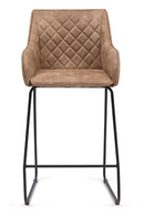 Quilted Leather Counter Stool | Rivièra Maison Frisco Drive | Dutchfurniture.com