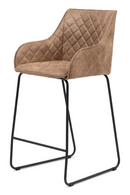 Quilted Leather Counter Stool | Rivièra Maison Frisco Drive | Dutchfurniture.com