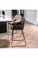 Quilted Leather Counter Stool | Rivièra Maison Frisco Drive | Dutchfurniture.com