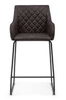 Quilted Leather Counter Stool | Rivièra Maison Frisco Drive | Dutchfurniture.com