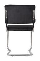 Black Rib Upholstered Dining Chairs (2) | Zuiver Ridge Kink | DutchFurniture.com