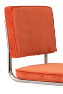 Orange Rib Upholstered Dining Chairs (2) | Zuiver Ridge Kink | DutchFurniture.com