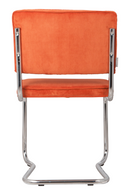 Orange Rib Upholstered Dining Chairs (2) | Zuiver Ridge Kink | DutchFurniture.com