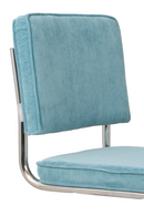 Blue Rib Upholstered Dining Chairs (2) | Zuiver Ridge Kink | DutchFurniture.com