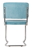 Blue Rib Upholstered Dining Chairs (2) | Zuiver Ridge Kink | DutchFurniture.com