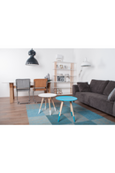 Blue Rib Upholstered Dining Chairs (2) | Zuiver Ridge Kink | DutchFurniture.com