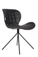 Black Leather Dining Chairs (2) | Zuiver OMG LL | OROA TRADE