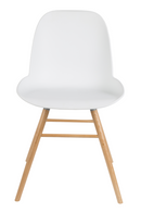 White Molded Dining Chairs (2) | Zuiver Albert Kuip | DutchFurniture.com