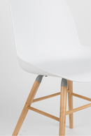 White Molded Dining Chairs (2) | Zuiver Albert Kuip | DutchFurniture.com