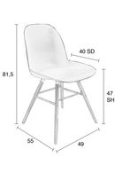 Dark Molded Gray Dining Chairs (2) | Zuiver Albert Kuip | OROA TRADE