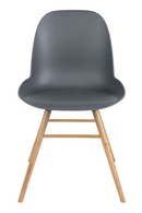 Dark Molded Gray Dining Chairs (2) | Zuiver Albert Kuip | OROA TRADE
