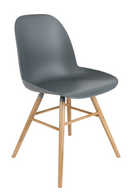 Dark Molded Gray Dining Chairs (2) | Zuiver Albert Kuip | OROA TRADE