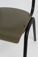 Matte Olive Dining Chairs (4) | Zuiver Back To School | DutchFurniture.com