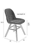Gray Upholstered Dining Chairs (2) | Zuiver Albert Kuip | DutchFurniture.com