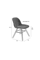 Beige Upholstered Dining Chairs (2) | Zuiver Albert Kuip | DutchFurniture.com