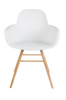 White Molded Dining Armchairs (2) | Zuiver Albert Kuip | OROA TRADE