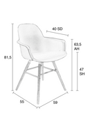 Dark Gray Molded Dining Armchairs (2) | Zuiver Albert Kuip  |  OROA TRADE