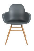 Dark Gray Molded Dining Armchairs (2) | Zuiver Albert Kuip  |  OROA TRADE
