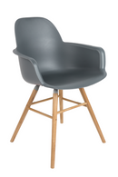 Dark Gray Molded Dining Armchairs (2) | Zuiver Albert Kuip  |  OROA TRADE