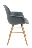 Dark Gray Molded Dining Armchairs (2) | Zuiver Albert Kuip  |  OROA TRADE