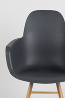 Dark Gray Molded Dining Armchairs (2) | Zuiver Albert Kuip  |  OROA TRADE