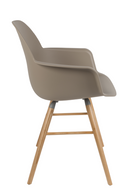 Taupe Molded Dining Chairs (2) | Zuiver Albert Kuip | DutchFurniture.com