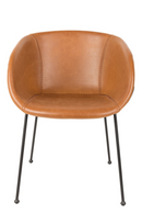Brown Leather Barrel Armchairs (2) | Zuiver Feston | DutchFurniture.com