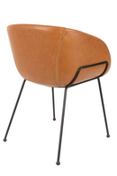 Brown Leather Barrel Armchairs (2) | Zuiver Feston | DutchFurniture.com