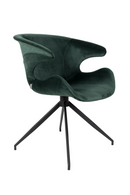 Green Velvet Dining Armchairs (2) | Zuiver Mia | DutchFurniture.com