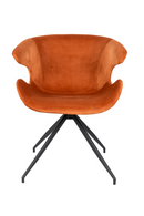 Orange Velvet Dining Armchairs (2) | Zuiver Mia | OROA TRADE