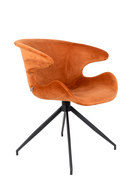 Orange Velvet Dining Armchairs (2) | Zuiver Mia | OROA TRADE