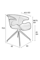 Blue Velvet Dining Armchairs (2) | Zuiver Mia | DutchFurniture.com